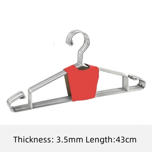 High Quality Thickened Stainless Steel <strong>Hangers</strong> Single-Tier Non-Slip Metal Cloth <strong>Hanger</strong> Multifunctional Durable for Wardrobe Bag - Product Image 2