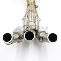 Pot d'échappement avant et intermédiaire Yamaha MT-09/FZ-09 Tracer 2020-2024 argenté avec système Slip-On