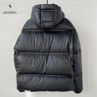 Manteau d'hiver pour homme, léger, à capuche, en duvet, imperméable, sans couture, style puffer