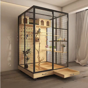Jaula y Voladero de Madera Personalizados <span class=keywords><strong>para</strong></span> Pájaros, Jaula Grande <span class=keywords><strong>para</strong></span> Cría de Loros, Pajarera <span class=keywords><strong>para</strong></span> Palomas y Casa <span class=keywords><strong>para</strong></span> Pájaros de Interior al por Mayor - Product Image 1