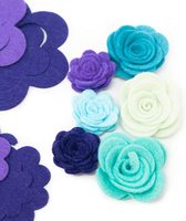 Mélange de laines en feutre découpé, artisanat diy, embellissements artificiels, fleurs en feutre, pour bouquet de nœuds aux cheveux, vente en gros, pièces