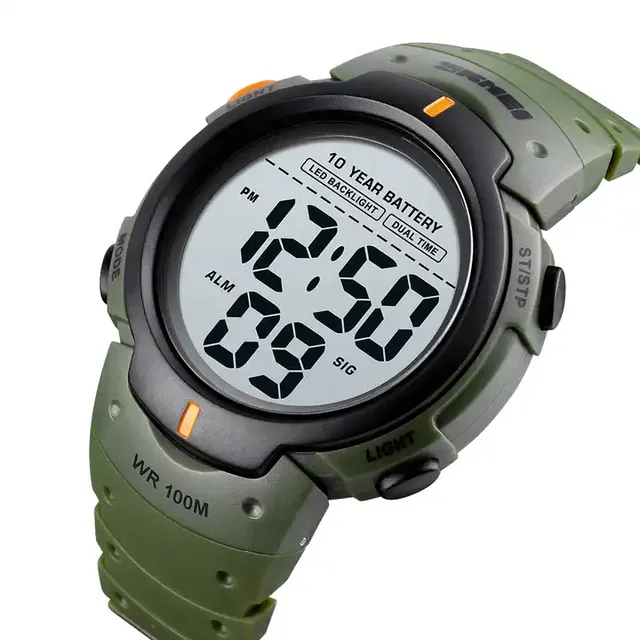 Skmei 1560 Wholesale OEM ODM Customized Digital Watch Men Premium PU Strap Waterproof LED Stopwatch Alarm Sport Watch