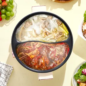 Experiência em larga escala cozinhar antiaderente grandes panelas elétricas para cozinhar-Aproveite a conveniência do nosso fogão elétrico panela quente