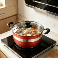 FLEY Lot de 12 casseroles antiadhésives, ustensiles de cuisine anti-rayures, casseroles et poêles durables, produit pratique pour la cuisine domestique, compatible avec les cuisinières domestiques