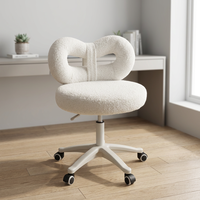 Fauteuil de salon moderne de haute qualité, réglable en hauteur, en tissu laine d'agneau, design Bow, vente en gros, personnalisable - Direct usine pour la maison