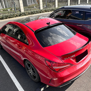 สปอยเลอร์หลังคา Mercedes-Benz CLA-Class C117 ปี 2013-2019 AMG ทรง Ducktail สีดำ Piano Black ลายคาร์บอนไฟเบอร์ วัสดุ ABS - Product Image 3