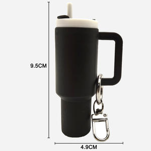 Llavero con Colgante de Vaso Mini, para Guardar Lápiz Labial, Llavero para Mochila, Colgante de Vaso con Borla para Regalo - Product Image 4