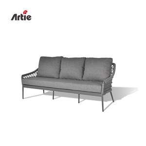 Juego <span class=keywords><strong>de</strong></span> Sofás Modernos para Patio Artie, Muebles <span class=keywords><strong>de</strong></span> Exterior, Sofás <span class=keywords><strong>de</strong></span> Jardín <span class=keywords><strong>de</strong></span> Cuerda Tejida a Mano con Marco <span class=keywords><strong>de</strong></span> Aluminio - Product Image 6