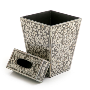 Papelera de madera para madre de perla con servilleta, cubo de basura, polvo - Product Image 4