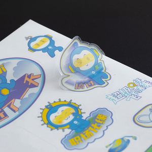 Autocollant personnalisé transparent imperméable imprimé sur mesure pour clavier, jouet, réfrigérateur, découpé à la forme, motif dessin animé - Product Image 3