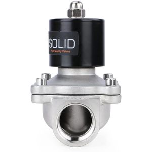 États-Unis Vanne solénoïde électrique en acier inoxydable massif de 1 pouce, 110 V CA, normalement fermée pour l'eau et l'air - Product Image 2