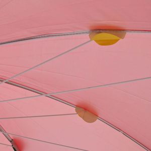 Sombrilla de Jardín Sólida de 1.3m con Revestimiento Plateado UPF50+, Diseño a Rayas Resistente al Viento, Soporte de Aluminio Ajustable, para Patio y Playa - Product Image 4