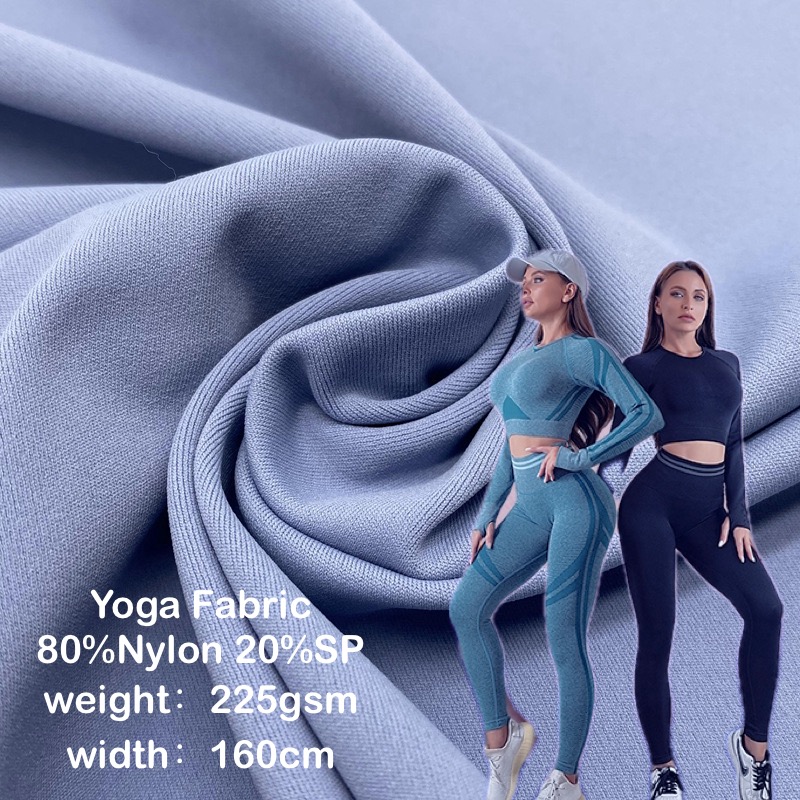 2024 Gym Strech Tela 85% Polyamide 15% Spandex Interlock Recycled Fabric for Yoga Seamless Legging and Bra