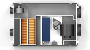 Sistema de Ventilación Nuevo de 1000M3/H MERV-13, Deshumidificador de Aire Fresco, Recuperación de Calor de Flujo Dual para Uso Industrial - Product Image 6