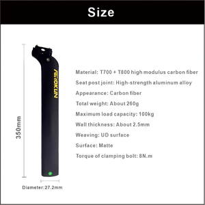 <span class=keywords><strong>Tige</strong></span> <span class=keywords><strong>de</strong></span> <span class=keywords><strong>selle</strong></span> en carbone léger 27.2mm noir vélo <span class=keywords><strong>de</strong></span> <span class=keywords><strong>route</strong></span> <span class=keywords><strong>tige</strong></span> <span class=keywords><strong>de</strong></span> <span class=keywords><strong>selle</strong></span> en carbone 350mm Tube <span class=keywords><strong>de</strong></span> <span class=keywords><strong>selle</strong></span> <span class=keywords><strong>tige</strong></span> <span class=keywords><strong>de</strong></span> <span class=keywords><strong>selle</strong></span> <span class=keywords><strong>de</strong></span> vélo en carbone - Product Image 3