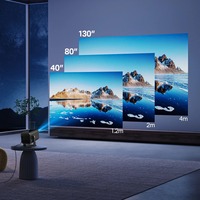 2024 Mini projecteur vidéo pour la maison extérieure Android 13 avec BT4.2 4K 1080P 300 Lumens lampe à LED 1G RAM courte portée