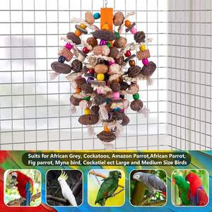 Medium Large Parrot Supplies Durable Bird Toy for <b>Log</b> Gnawing String Tearing Boredom Grinding Cage <b>Decoration</b> - Product Image 2