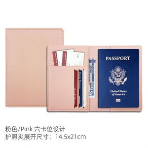Porta Pasaportes de Cuero PU Personalizado al por Mayor, Bajo MOQ, Estuche Organizador de Documentos de Viaje Impermeable - Product Image 2
