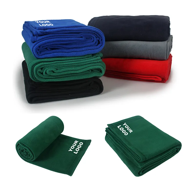 Offre Spéciale de conception de promotion écologique 100% Polyester broderie personnalisée Logo polaire couverture sud-ouest