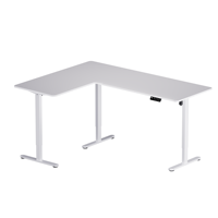 Bureau de jeu en forme de L de haute qualité Boss L2, table assis-debout réglable en hauteur, bureau électrique réglable en hauteur