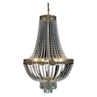 Nouveau Lustre Rideau de Perles en Cristal Plaqué Métal Robuste pour Décoration de Mariage, Éclairage de Plafond pour Scène d'Événement, Hôtel et Banquet