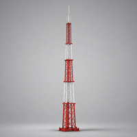 Mât télescopique portable en aluminium de 3m à 20m pour antenne WiFi et surveillance par caméra – Station de tour d'antenne télescopique