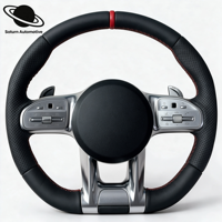 Volant en cuir et fibre de carbone pour Mercedes Benz W204 W205 W211 W213 W212 W222 EQA E550 G63 C63 AMG GT W463 V167 X247 C238