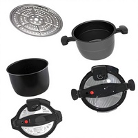 Cuisinière à pression électrique 6-8-10-12L, boîtier en acier inoxydable, commande numérique programmable, écran tactile couleur