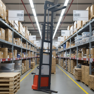 Factory Direct 1.0 Ton Standing Electric Stacker with PU Tire 2600mm Height of Mast Warehouse <b>Material</b> <b>Handling</b> Equipment - Product Image 4