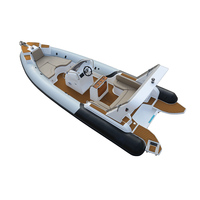 Bateau pneumatique Hypalon OEM White Wake RIB-700A, fabricant de bateaux pneumatiques, bateau d'accompagnement pour yacht, usine de bateaux pneumatiques