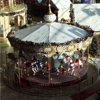 Manège de fête foraine antique d'extérieur avec chevaux pour enfants à vendre