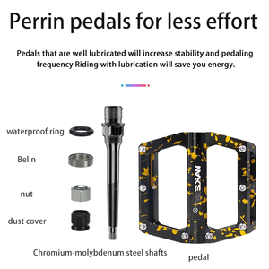 Pédale <span class=keywords><strong>de</strong></span> vélo Wake Mountain Bike DU+ avec roulement à billes, ultralégère, en aluminium, accessoires <span class=keywords><strong>de</strong></span> vélo antidérapants pour VTT, vélo <span class=keywords><strong>de</strong></span> route, cyclisme - Product Image 4