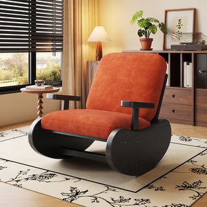Nordique moderne luxe salon chaises canapé à bascule paresseux inclinable rembourré adulte chambre Relax journal bois meubles de maison - Product Image 2