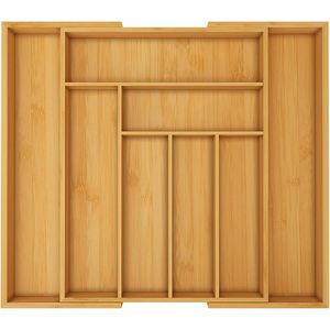 Organisateur de tiroir à couverts en bois pour ustensiles de cuisine, plateau à couverts extensible Legend Wholesale 13-20*17.7 pouces - Product Image 1