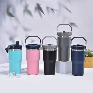 แก้วกาแฟแบบพกพาสองชั้นพร้อมหูหิ้ว ขนาด 30 ออนซ์ ทำจากสแตนเลสสตีลสุญญากาศ เหมาะสำหรับกิจกรรมกลางแจ้งและการเดินทาง - Product Image 5