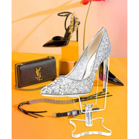 Présentoir de chaussures en acrylique personnalisé présentoir en acrylique transparent pour magasin de chaussures présentoir de chaussures à talons hauts en acrylique pour femmes