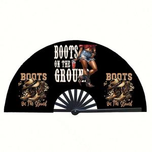 Custom Carved Portable Bamboo <b>Handheld</b> <b>Fans</b> - Product Image 2