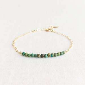 กำไลข้อมือทองคำประดับเทอร์ควอยซ์สุดฮิต - Product Image 1