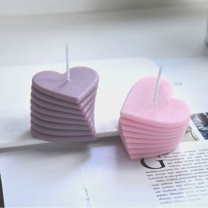 Wholesale Eco Friendly Product Valentine Mother Day Gift 2024 Heart-shaped love Custom Resin Silicone Candle Mold for Concrete - Product Image 3