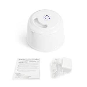Bulk Order 200ml Retainer Ultrasonic Cleaner ODM 580pro Small UV Ultrasonic <b>Denture</b> Cleaner for Aligner Mouthground Brace - Product Image 1