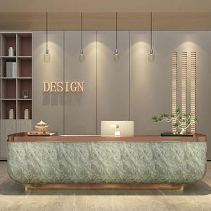 KHÁCH SẠN quầy lễ tân quầy tiếp tân đơn giản và hiện đại công ty thu ngân đá cẩm thạch sang trọng Tấm Đá Thẩm mỹ viện quầy bar - Product Image 2