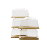 Boîte à gâteau rectangulaire en plastique RPET de qualité alimentaire avec couvercle transparent, forme et taille personnalisées, emballage de pain écologique recyclé