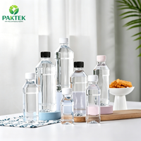 Bouteille d'eau en plastique PET transparente de qualité alimentaire avec bouchon à vis carré pour eau minérale