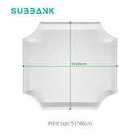 Coussin pour animaux de compagnie en bois personnalisé Subbank, nid en lin vierge pour sublimation, lits détachables et lavables pour chiens et chats, pour impression par transfert thermique
