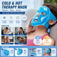 Masque oculaire réutilisable à billes de gel chaud/froid, compresse rafraîchissante pour les yeux gonflés, soulagement des maux de tête, soins de beauté et spa