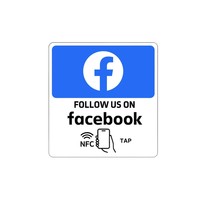 Placa Acrílica NFC 'Síguenos en Instagram', Adhesivo Acrílico NFC 'Síguenos en Tiktok', Placa Acrílica NFC para Redes Sociales