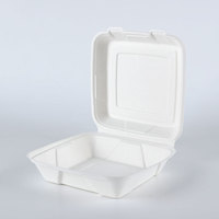 205-205-80-9*9 pouces bols biodégradables de canne à sucre et de bagasse boîtes à lunch jetables maintenant disponibles pour le marché des EAU