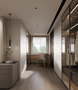 <span class=keywords><strong>Dressing</strong></span> moderne et luxueux avec coiffeuse facile à assembler, personnalisable en taille pour une utilisation en chambre ou en hôtel - Product Image 5