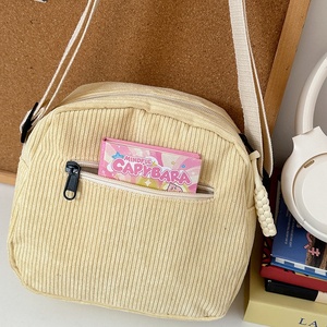 New Velvet Zipper Messenger <strong>Bag</strong> Unisex All Seasons School Single Shoulder Cross-body <strong>Bag</strong> Corduroy <strong>Mobile</strong> Phone Coin Purse <strong>Bag</strong> - Product Image 5
