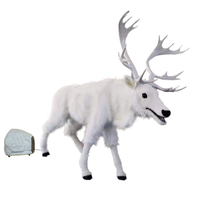 Modèle de cerf animé en fibre de verre réaliste avec Bluetooth, décoration de Noël, renne, élan, ornement pour la maison, décoration de vacances, cadeau, présentoir